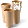 BIOZOYG Bicchieri di cartone 50 pezzi 500 ml / 20 oz, 90 mm - Bicchieri usa e getta per caffè - Bicchieri di cartone per bevande calde - Alternativa ai bicchieri di polistirolo, bicchieri di carta