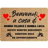 Social crazy Tappeto zerbino personalizzato - con nome Nonni Nipoti sempre benvenuti - cocco naturale ideale per ingressi (Cocco Naturale, 90x60 cm)