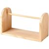 SZLIFE Porta gomitoli di filato per uncinetto in legno, porta gomitoli di filato, robusto organizer per accessori per uncinetto, singolo orizzontale girevole, S