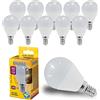 HYTAMA TOOLS DuraLamp Lampadina LED SFERA E14 5,5W, 3000K 460lm Bianco Caldo, Non Dimmerabile, Pacco da 10 [Classe di efficienza energetica A+]