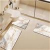 Homeyang Tappeto Bagno Marmo Beige Dorato Tappeto in Diatomite Doccia Antiscivolo Facile da Pulire Asciugatura Rapida Assorbente Tappetino Bagno Cucina (50x80cm)