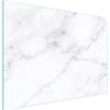 DarHaus Tagliere da cucina in vetro temperato, Copri-piano cottura a induzione, piano decorativo universale 30x22 cm, Marmo bianco