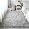 HONQGAO Tappeti per Soggiorno 100 x 350 cm Antiscivolo Pelo Lungo Tappeti Facile da Pulire per Cameretta, Soggiorno, Sala, Scendiletto, Grigio Chiaro