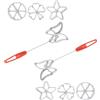 Beufee 8pcs Stampo per Cialde, Stampo per Pasticceria per Stampa di Torte Stampo per Biscotti Stampo per Biscotti con Manico Set per Creatore di Dessert Accessori per la Cottura Farfalla Stella