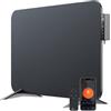 BR Bringer radiatore elettrico a infrarossi 450 watt con termostato intelligente e telecomando, WIFI e app - per montaggio a parete o utilizzo mobile, risparmio energetico (nero)