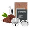 FOVNOT Inossidabile Acciaio Caffè Capsule, Riutilizzabile Caffè espresso Capsule per K Fee Pods Caffè Capsula Filtro con 1 Cucchiaio E 1 Spazzola
