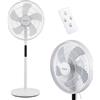 MAKA change your life quality MAKA Ventilatore a Piantana Silenzioso 5 Pale in PVC 39db Basso Consumo 45W Oscillazione Orizzontale Inclinazione Verticale Diametro 40cm Altezza 120 cm 8 Velocità Base 39cm (45 Watt)