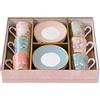 EASY LIFE Set 6 tazzine Espresso 100 ml con piattini Jardin DE REVES