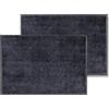 Schöner Wohnen Kollektion Zerbino interno - Set di 2 zerbini antracite-nero 67 x 100 cm - Zerbino antiscivolo - Zerbino per ingresso lavabile a 30°C