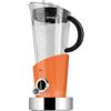 BUGATTI, Vela Evolution, Frullatore Elettrico per Frullati e Smoothie, Funzione Tritaghiaccio Inclusa, 4 velocità, Capacità 1.5 litri, 500 W, Design Innovativo (Arancio)