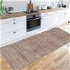 Siunwdiy Tappeto Passatoia Cucina 1.8 Metri Antiscivolo Lavabile Marrone Astratto,Tappeti Runner Lungo Antiscivolo Moderno Poliestere Tappeto per Ingresso Corridoio Soggiorno Tappetino,40X180CM