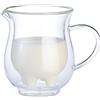 Cucina di Modena lattiera: Brocca per il latte a doppia parete con un divertente design della mammella, 200 ml (lattaia per latte, bicchieri doppi, tazza)