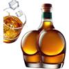 Generisch Bottiglia da whisky 300 ml decanter divertente Po forma bicchieri da whisky per liquore bourbon brandy vino bianco