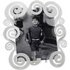 Arti & Mestieri 3538C158 PortaFoto Grande Con Spirali Cloe 31x31h cm (20x25 foto) Colore Bianco Marmo