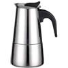 Constprog, caffettiera in acciaio inox per caffè espresso, piano cottura, percolatore 2/4/6/9 tazze, Moka Pot, produce vero caffè italiano, Moka Pot 2/4/6/9 tazze, in acciaio inox (A-2 tazze/100ML)