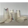 DPdantepellacani Kit 200 pezzi bicchiere con coperchio : 100 bicchieri carta bianco 8oz ( 250 ml ) + 100 coperchi con foro per bere in cartoncino Coffee to go Cappuccino Cioccolata Calda Caffe Tisana Te