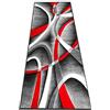 Siunwdiy Tappeto Cucina Rosso Grigio Moderno Tappeto Passatoia Cucina Antiscivolo Lavabile Tappeto Corridoio Lungo Tappeto Ingresso Casa Per Cucina Soggiorno Camera,Multi colored,60x250cm