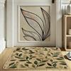 Generic Zerbino botanico con foglie verdi, zerbino per ingresso esterno e interno, decorazione stagionale, in gomma, impermeabile, antiscivolo, assorbe la polvere, facile da pulire, 73 x 43 cm