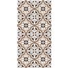 Panorama Tappeto Vinile - Modello Idraulico Fiore Marrone 100x140 cm - Varie Dimensioni - Tappetino Lavabile per la Cucina - Passatoia PVC Antiscivolo