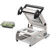SIEEOUR Macchina Imballatrice Alimentare, Sigillatrice Commerciale Vaschetta Fresca Con Controllo Temperatura, 7-8 Sigilli/Minuto, Costruzione Acciaio Inox Per Ristoranti, Takeaway, Carne
