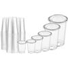 DPdantepellacani 50 BICCHIERI PET Con 50 Coperchi Piatti munito di Foro X Ultra Trasparenti Bicchiere per acqua bibite birra drink cocktail ALTA QUALITA' 0,25 L 0,3 L 0,35 L 0,4 L 0,5 L 0,575 L (400 ml)