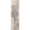 RugVista Deco, Tappeto, Moderni, 80 x 300 cm, Rettangolare, Pelo corto, Soggiorno, Sala da pranzo, Camera letto, Corridoio, Lavabile solo a secco, oeko_tex_100, Beige/Grigio