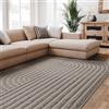 Interiyou Tappeto salotto pelo corto Lecce - 300x400 cm Grigio Chiaro - Stile boho scandinavo con effetto 3D alto-basso - Piatto con motivo geometrico