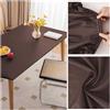 ADTEMP Copritavolo da Tavolo in Ecopelle con Bordo Elastico, Tovaglia Pelle Rettangolare Impermeabile Antimacchia Antiscivolo, Tappetino Protezione per Tavolo da Esterno, Patio, Cucina, Pranzo(90x120cm,Brown