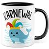 Pagma Druck Tazza regalo di Carnevale, Karnewal, divertente tazza da caffè con scritta, idea regalo per carnevale, scherzo piatto, lunedì di rose, club di carnevale, amanti del carnevale (bianco/nero)