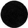 Teppium Moderno Tappeto Salotto 80 cm Rotondo Nero - Shaggy Tappeto per scendiletto Camera da Letto, Cucina y Soggiorno - Tappeto Morbido y Fluffy, Monocromatico, facile manutenzione