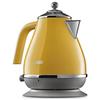 De'Longhi Icona Capitals KBOC2001.Y, Teiera Elettrica Vintage, Filtro Anticalcare, Base Girevole 360°, Vano Riponimento Cavo, Acciaio Inossidabile, 1.7 Litri, 2000W, Giallo New York