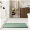 Wecon home Basics WECONhome Basics - Tappeto da bagno elegante, antiscivolo, lavabile e super morbido, ideale per un bagno moderno, Emil (70 x 120 cm, verde salvia