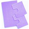 SpazioTessile Tappeto Bagno Scendi Doccia Spugna cm 45x60-60x90-60x120-60x180 Cotone Greca Made in Italy (Lilla, Set 3 Pezzi)