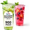 G.M. DISTRIBUZIONE 900 Bicchieri da Cocktail Monouso in Polipropilene Trasparente da 355ml, Tumbler Usa e Getta di Alta Qualità x Bevande fredde, Riciclabili, Discoteche, Gin tonic, Mojito