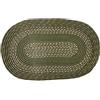 LaVelahome Zerbino in corda intrecciata mare barca OVALE intrecciato (Verde, 40_x_60_cm)
