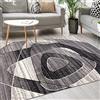 Mazovia Tappeto Moderno - Morbido Pelo Corto - Tappeto da Salotto Oeko-Tex - Tappeto per Ingresso Camera, Da Letto, Cucina, il Soggiorno - Collezione ATENA - Grigio 160 x 220 cm