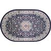 SaRani Tappeto Classico Orientale Ovale Arredamento Blu (Ovale 80x125 cm, Blu)