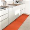 Olivo Tappeti OLIVO.shop | ROTOLO MULTI Tappeto cucina pvc a metraggio, Passatoia cucina antiscivolo lavabile, Arancione (50x2500 cm)