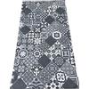 LaVelahome Tappeto in Vinile Proteggi Pavimento Moderno per Cucina e Living - PVC Impermeabile Antigraffio Azulejo Mattonelle (100_x_180_cm, Maiolica Nero)