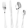 KARL HAUSMANN Set Posate 6 Persone, 24 Pezzi in Acciaio Inox 18/0 - Servizio Posate con Coltelli Forchette Cucchiai e Cucchiaini, Finitura Lucida, Lavabili in Lavastoviglie