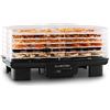Klarstein Bananarama - Essiccatore, 6 piani, impilabile, 550 Watt, temperatura regolabile, Display LCD, timer programmabile, Supporto aggiuntivo fine, facile pulizia, nero