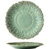Generic Forno-cambiato Stile Ceramica Piatto Di Fiori Casa Girasole Insalata Frutta (Verde da 10 pollici)
