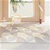 18meng Art Design Moderno Tappeto Lavabile a Mano con Motivo Geometrico Bianco Grigio Tappeto a Pelo Corto, Tappeto per Soggiorno, Tappeto per Camera da Letto Tappetino per Camera dei Bambini Decorazione per la