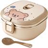 Muzrunq Box per il pranzo termico per cibi caldi, scatola da pranzo isolata quadrata da 700 ml con stoviglie per le perdite di perdite per alimenti in acciaio inossidabile per alimenti caldi per bambini