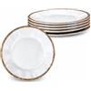 ARCA, Servizio di Piatti, Set di 6 Piatti Dessert, Realizzati in Melamina, Set per la Tavola, Colore Bianco, Collezione Tierra, 22x2 cm