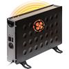 Brollux LUX8B - Riscaldamento elettrico 2000 W con ventola LUX8B, termoconvettore, riscaldamento elettrico, termostato nero