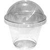 BOX GEL PZ 50 COPPA VASETTO CC 210 (7 OZ) IN PLASTICA CON COPERCHIO PER YOGURT GELATI E MACEDONIE
