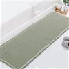 LINGKY Tappetino da bagno antiscivolo, muffa proof, 60x180 cm, verde salvia, lavabile in lavatrice, super assorbente, extra morbido e confortevole