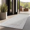 Carpettex Tappeto per esterno monocolore resistente alle intemperie, ideale per terrazze, balconi, giardini e cucine, con tessitura piatta e finitura simile al sisal, Colore: Color Argento, Taglia: 80 x 150 cm