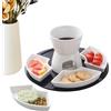 Liakyunf Set Fonduta di Cioccolato - Set Pentolino Scaldacaramello Ceramica,Ciotola Sciogli Burro Per Formaggio Amanti - Feste In Casa Serate Romantiche Compleanni Matrimoni Raduni